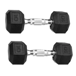 Powerman Fitness Strength Training Wholesale Gym Cast Iron Rubber Mancuernas 20kg 40kg 45 Lbs Kg Hex Dumbbells