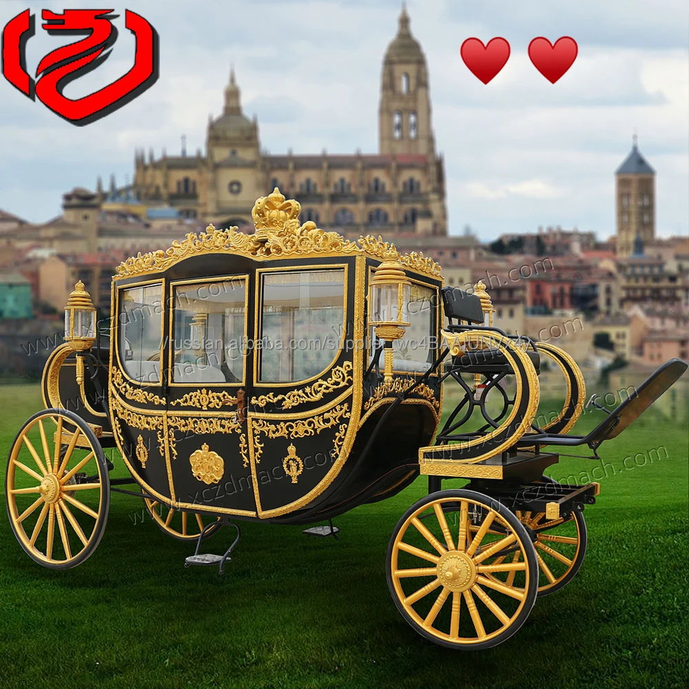 Royal black gold horse carriage производитель прямые продажи с фабрики /electric royal {ZD-RC09}
