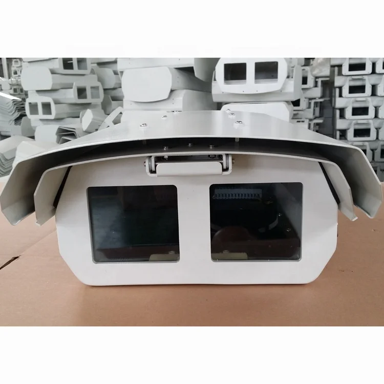 double window camera housing with wiper heater fan