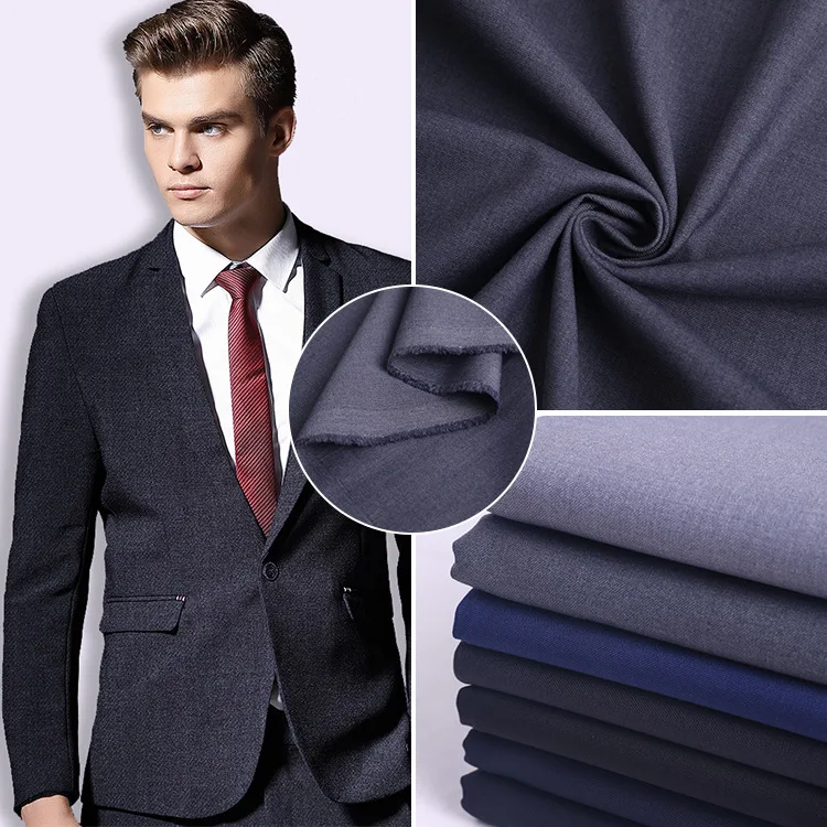 Polyester Viscose Twill Fabric Plain Dyed Stretch Tweed for Boys and Girls Suits Appropriate for Hospital Use