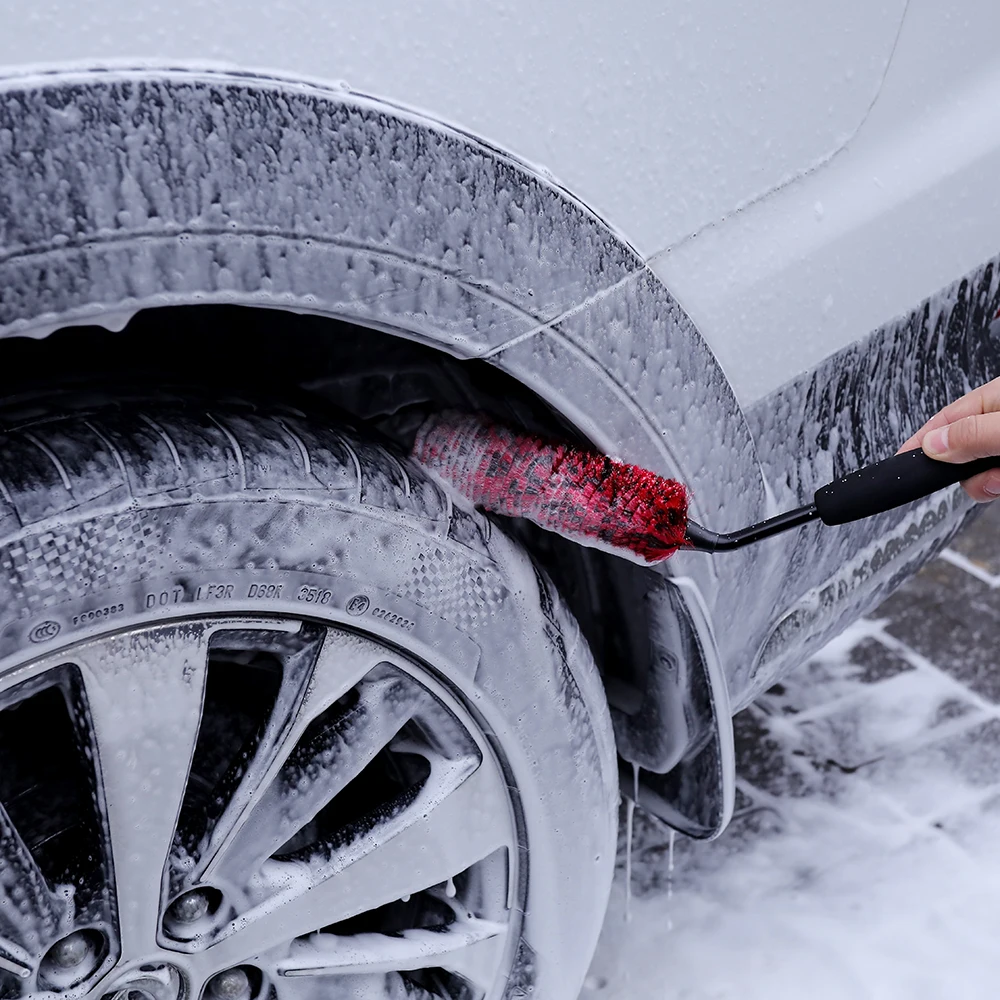 Synthetic Wool Wheel Brush 3pcs Set Soft Bristle Car Cleaning Brush