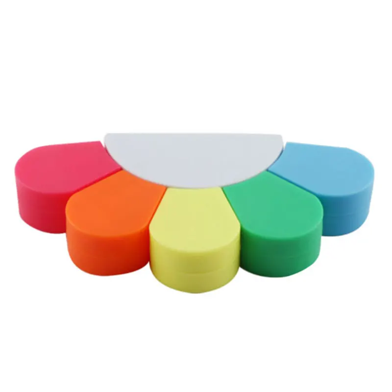 BECOL Promotional 5 in 1 Half Flower Shape Highlighter Markers Creative Cute Student Highlighter Marker Pen for School