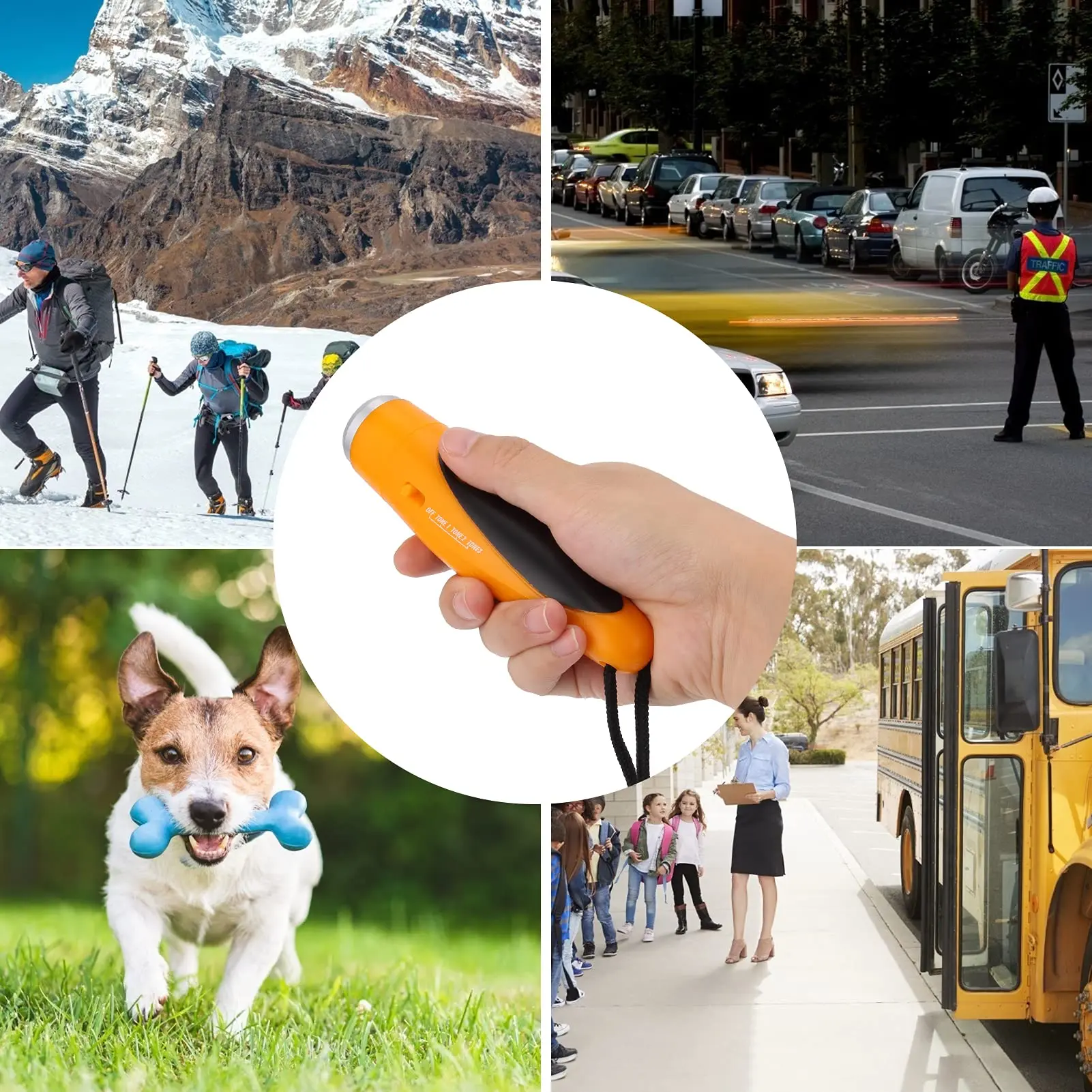 Electronic Whistle, Battery Operated Whistle Adjustable 3 Different Loud Ultrasonic Dog Training Whistle and Clicker