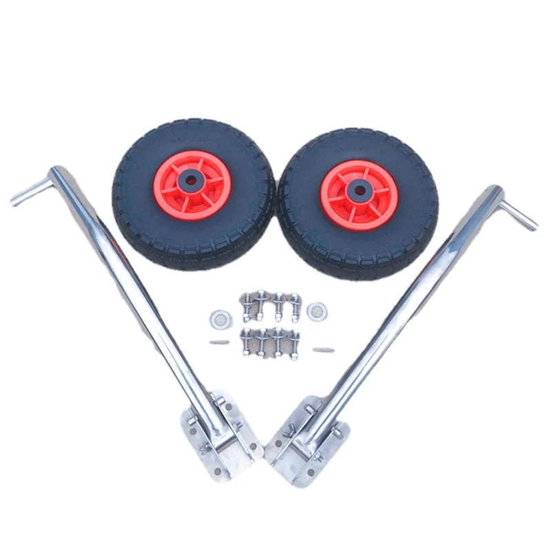 Stainless Steel Boat Transom Launching Wheel Dolly For Inflatable Boat Kayaking Canoeing Dinghy foldable Transom Wheels