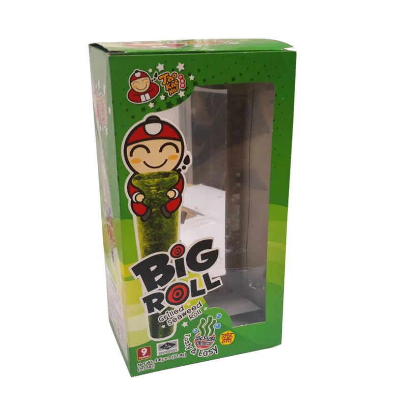 Wholesale Custom Unique Design Potato Chip Nori Packaging Card Box Disposable Snack Box With Window