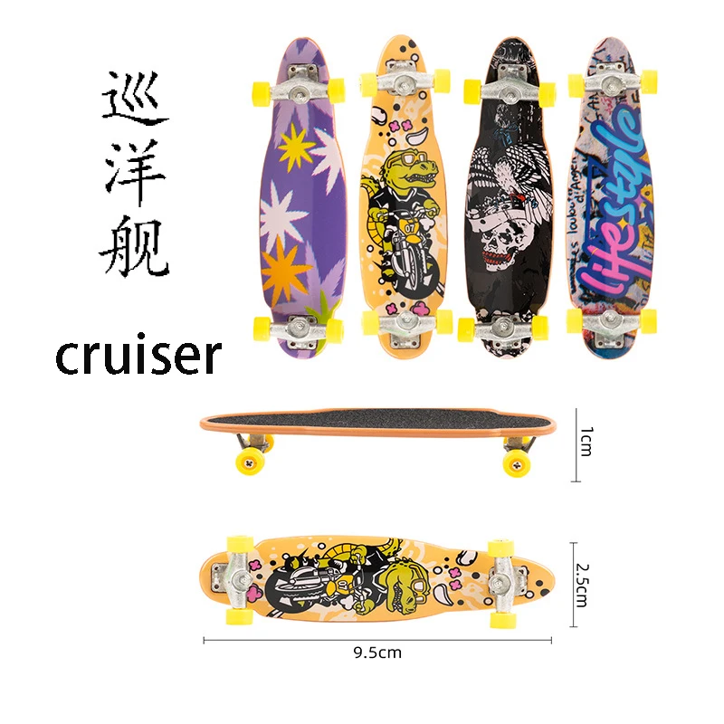 plastic alloy trucks Toys Kids  technology deck fingerboard double kick fish board curiser longboard mini  finger skateboard