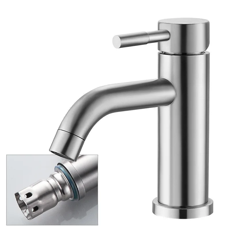 New kitchen bathroom products 2024 Stainless steel 304 basin faucet single and double hole deck mounted water taps