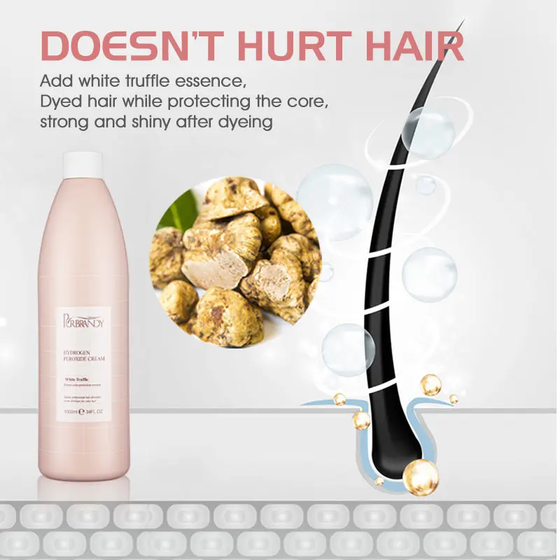Private Label Create Smooth Shiny Hair Color Milk Texture Hair Peroxide Developer