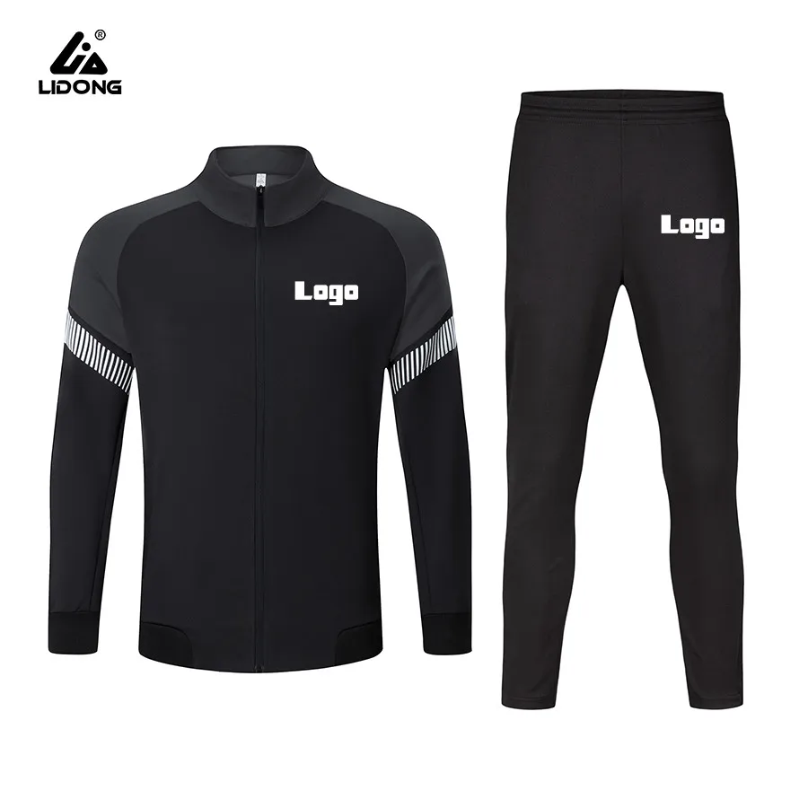 Autumn Winter Custom Shoulder Sleeve Splicing Design Football Training Tracksuit Jersey Half Zip Sport wear Soccer Training Wear