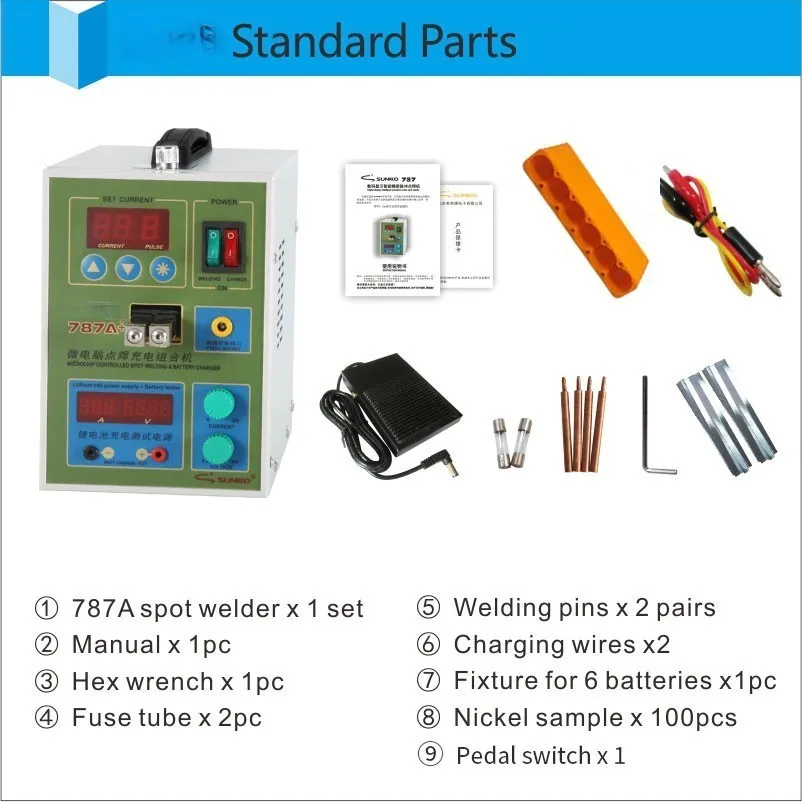 Professional  787A+ Microcomputer Battery Spot Welder Welding Machine for 18650 Batteries Pack