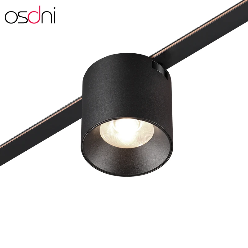 Led Magnetic Track Spotlight Small Profile Light 48V Led Track Light Round Track Lights Living Room Indoor White Contemporary