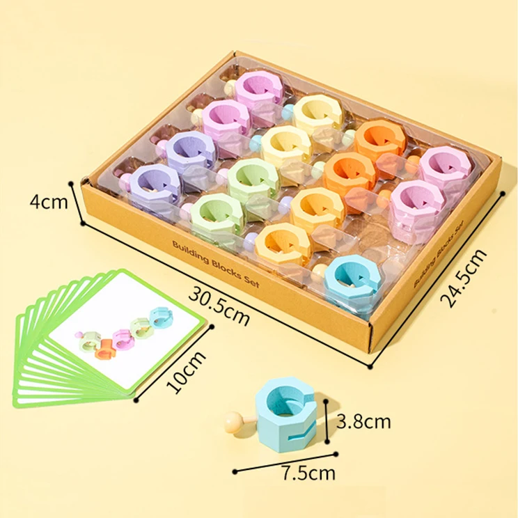 2312 Wooden Open Your Mind Building Block Sets Educational Toys