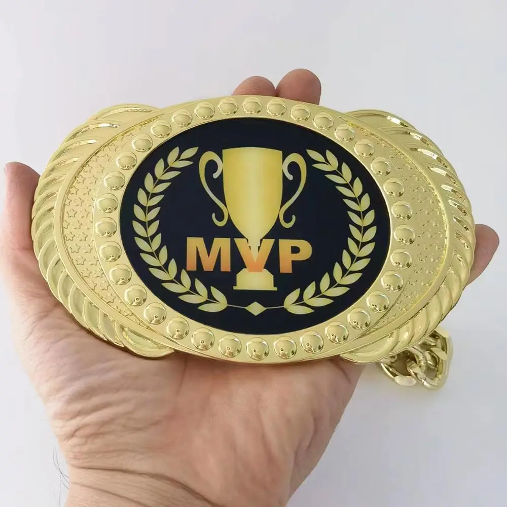 Custom Medal Necklace Football Belt Trophy Champ Award Winner Prize Trophy Award Necklace For  Baseball Basketball Softball