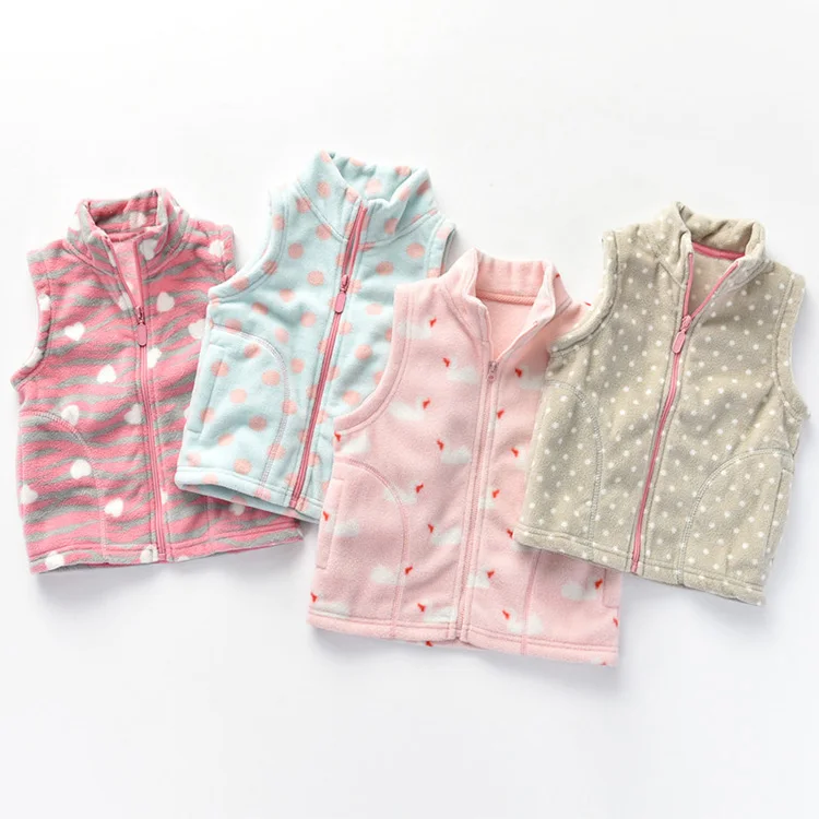 
Manufacturers Hot Sale Child Clothing Little Girl Winter Sherpa Baby Vest 