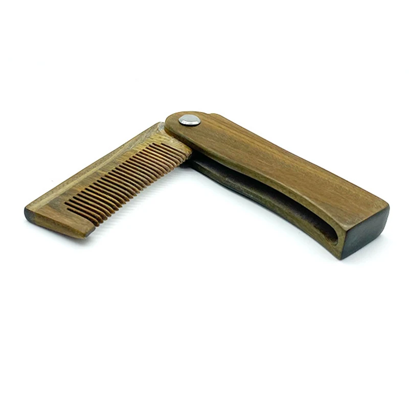 foldable wooden beard comb