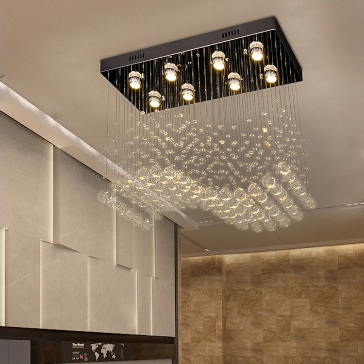 Роскошное декоративное освещение на заказ большая вилла лобби отеля светодиодный подвесной светильник Современная хрустальная люстра