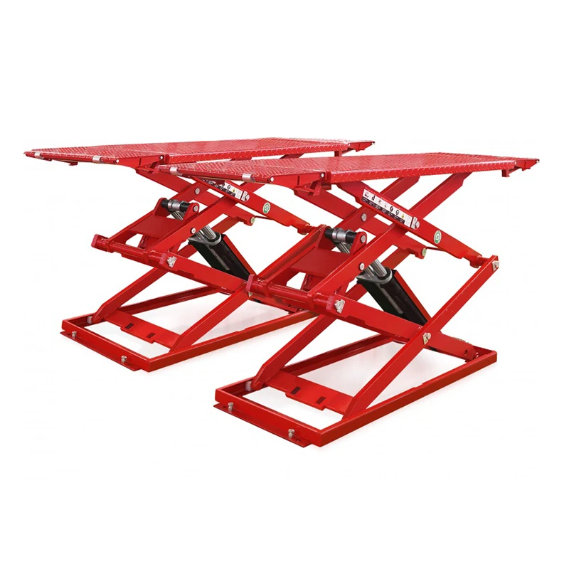Fostar Heavy Duty Tubular Double Pull Mobile Car Hydraulic Electric Auto Portable Ultra Thin Small Shear Scissor Lift For Sale