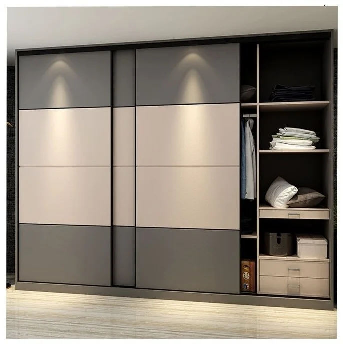
Top Track Silver Aluminum Sliding Wardrobe door Profile Double Track wardrobe sliding door aluminium profile 