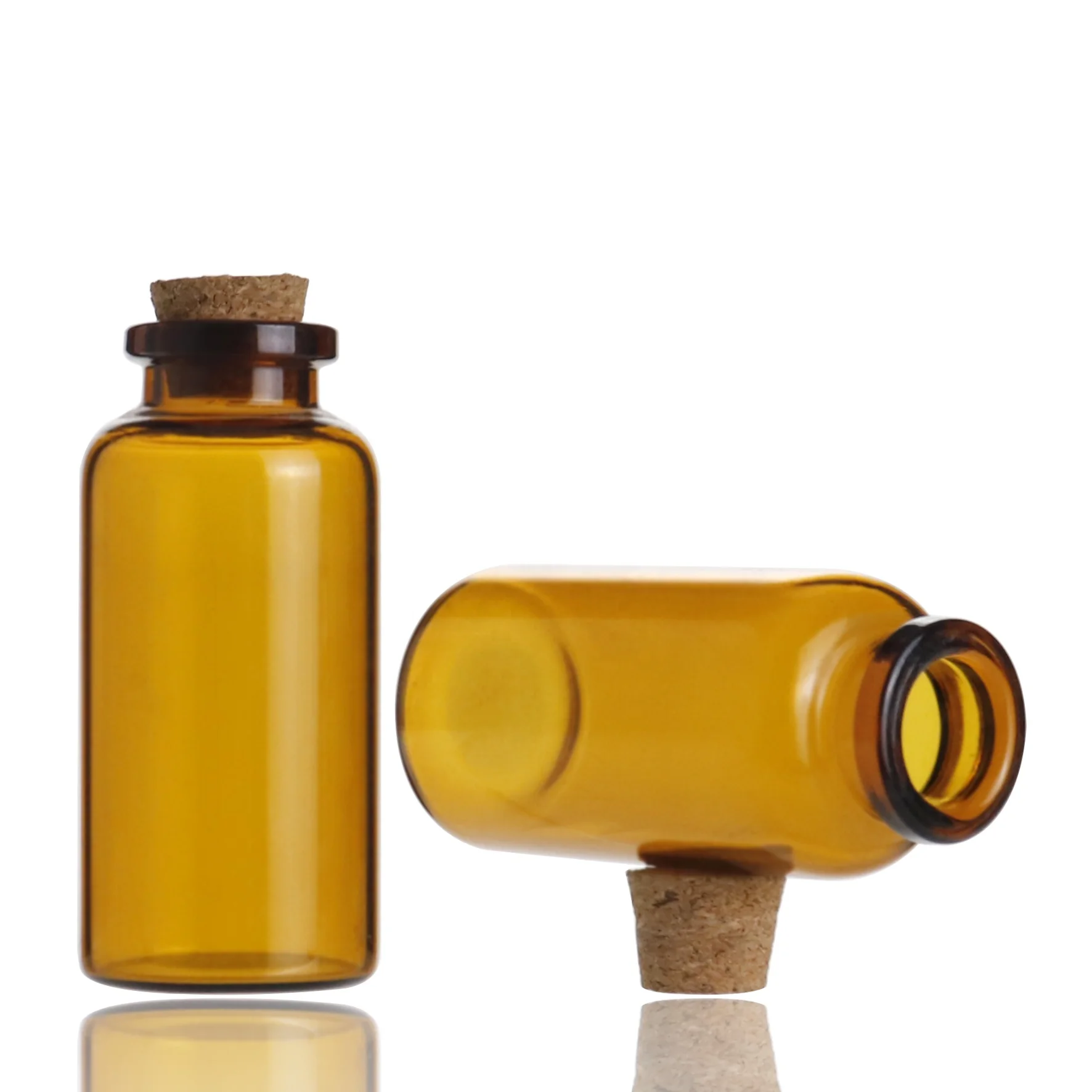 3ml 5ml 6ml 7ml 8ml 10ml 15ml 20ml 30ml glass vial bottle cork, mini glass bottles and wooden cork wholesale