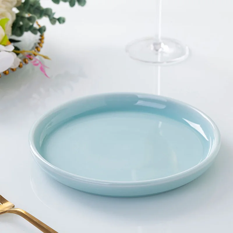  Ceramic Steak Platter Breakfast For Japanese and Korean Tableware Round Serving