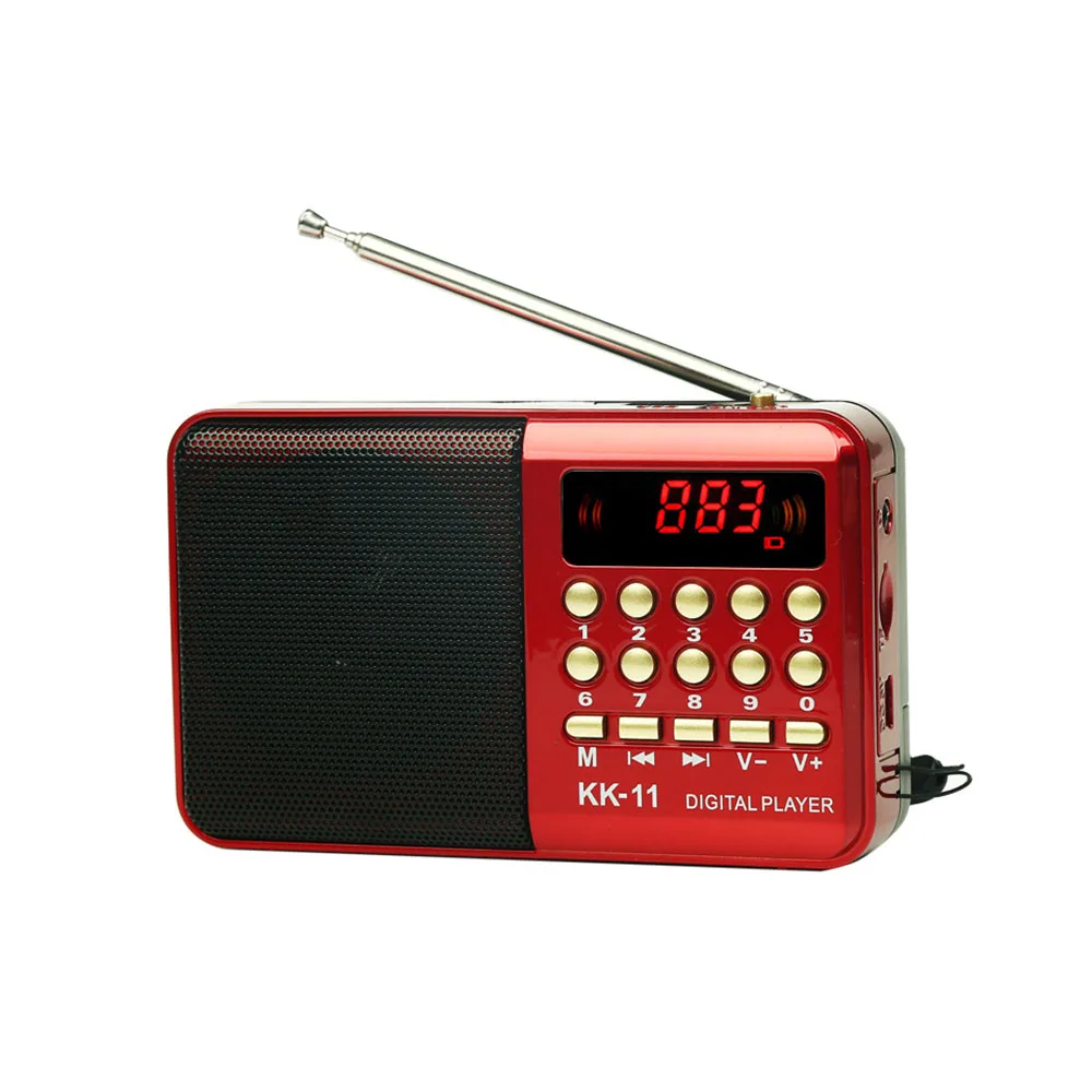 Домашний радио fm Мини Портативный перезаряжаемый портативный цифровой USB TF плеер динамик