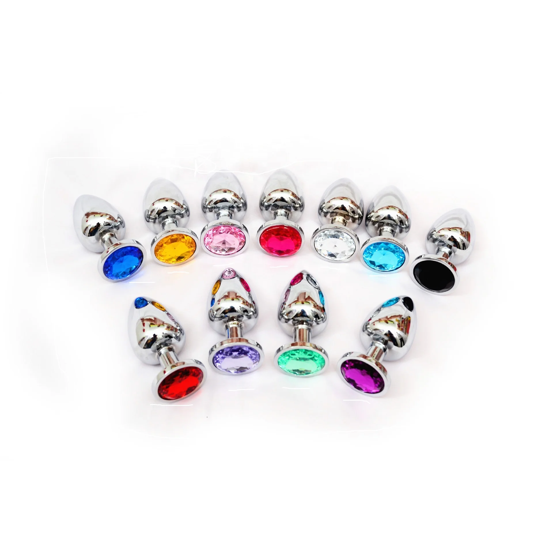 silicone metalline adult sex toys butt plug for woman tail anal plug set