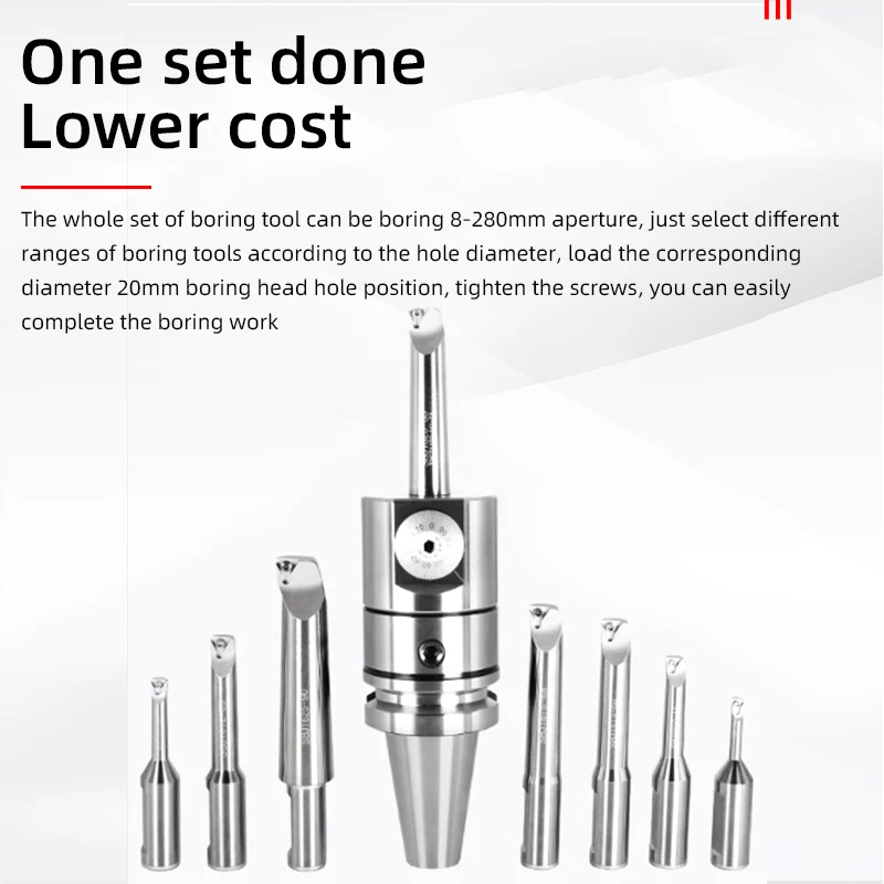 Arestun F1-18 TCMT CCMT square hole boring bar set SK40 anti vibration carbide boring bar tool holder