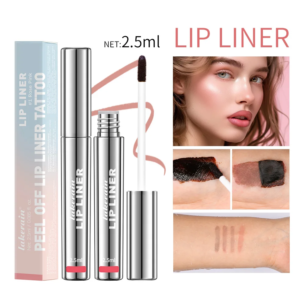 Lakerain Customized Peel-off Lip Liner Moisturizing Lip Color Long-lasting Waterproof Tattoo Lip Stain Peel Off