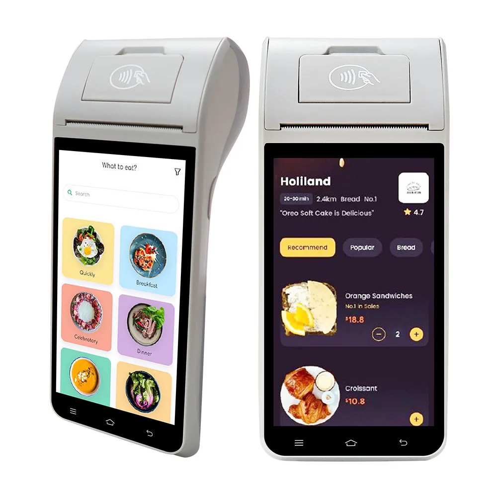ZCS Z91 Android 11 портативный pos терминал GMS NFC POS мобильные pos-системы с принтером для печати