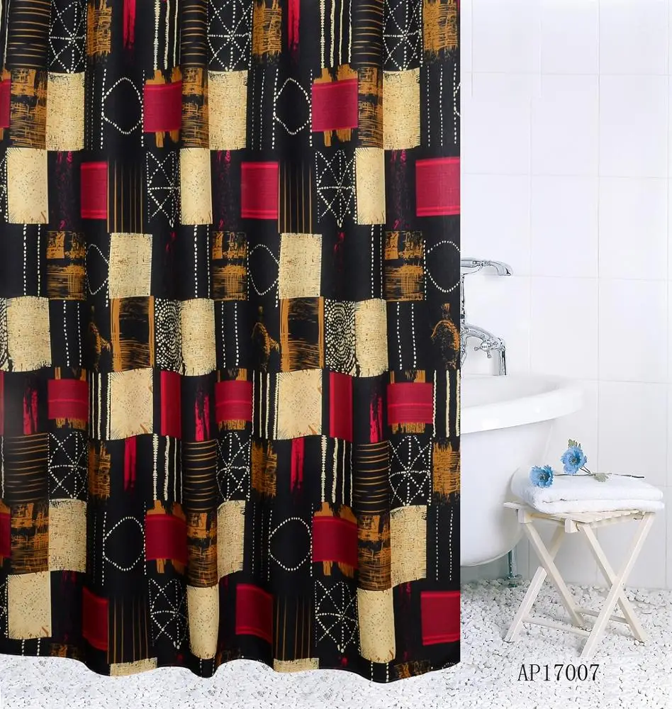 Top Quality Custom Printed Hoom Curtain Textile Dressing Decorative Polyester European Luxury Shower Curtain