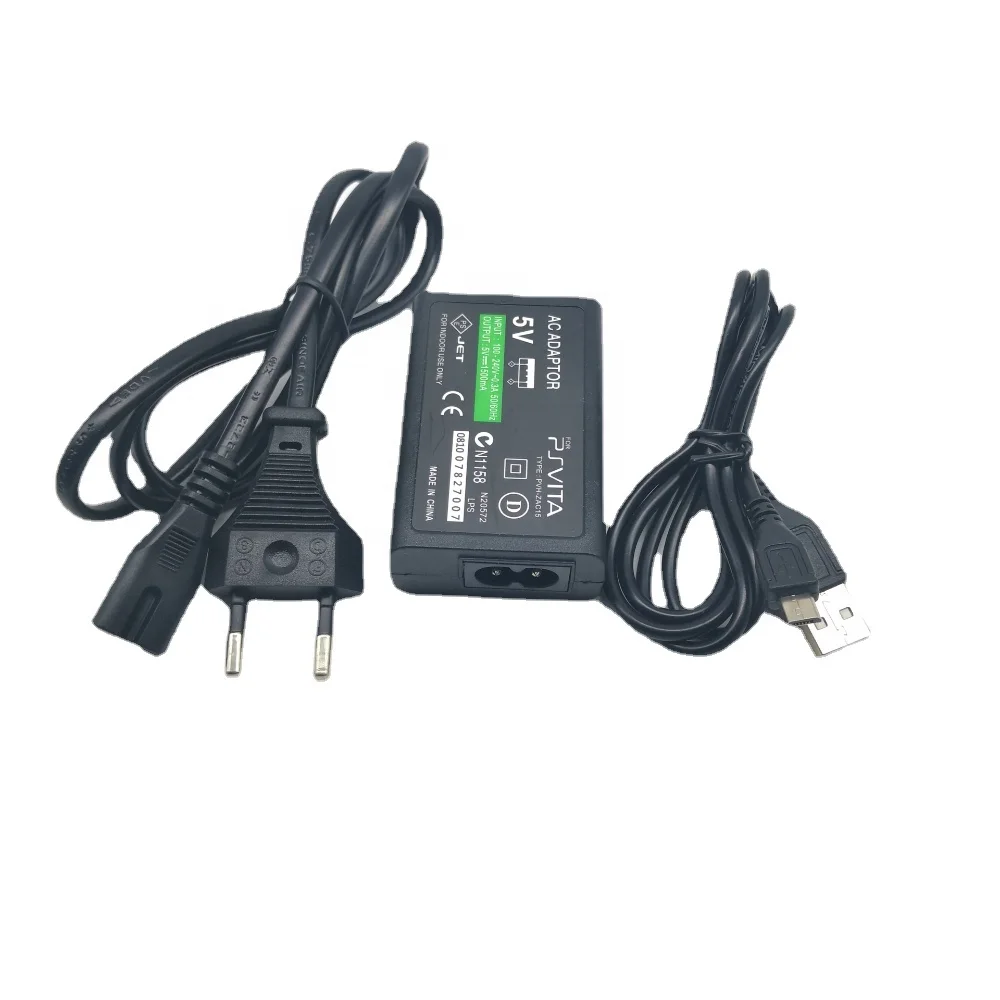 EU US Plug AC Power Charger Adapter With USB Sync Charging Cable For Sony PlayStation Vita For PS Vita PSV 2000 Console