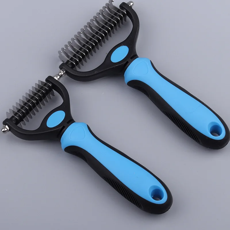 Pet grooming cleanser Dog stainless steel dematting comb depilation rake comb for long-haired dogs