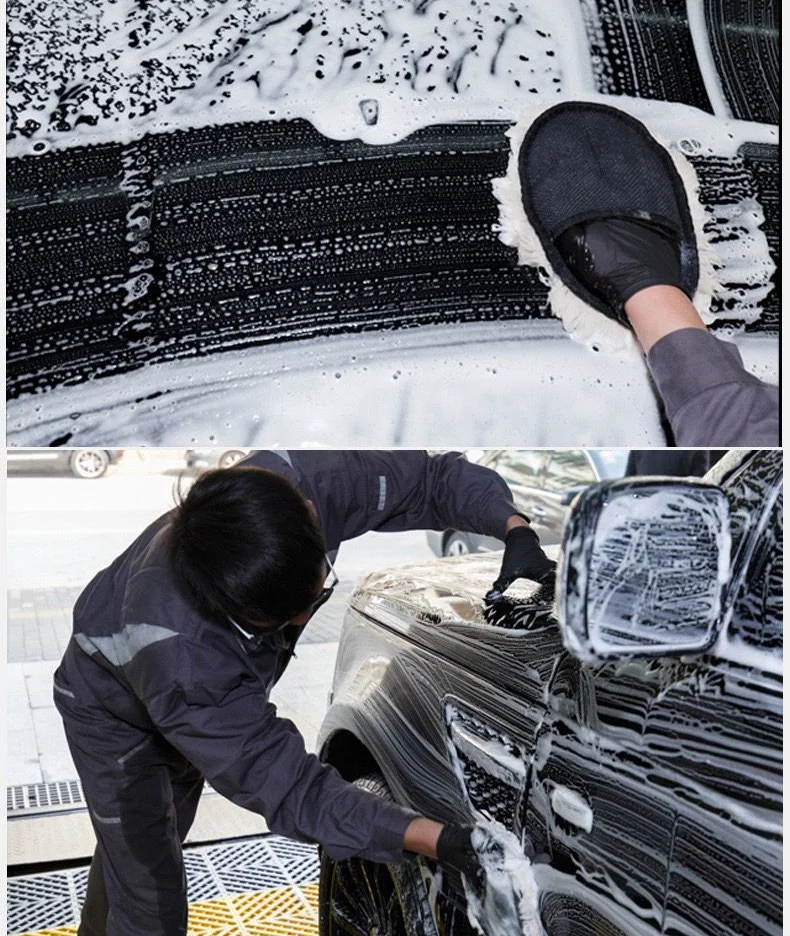 Car Brush Cleaner Wool Soft Car Washing Gloves Cleaning Brush Motorcycle Washer Gloves Cleaning Brush Auto Washer Car Cleaning