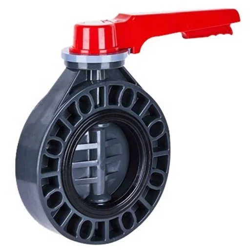 PVC wafer butterfly valve plastic UPVC handle switch acid resistant anti-corrosion chemical industrial wastewater all plastic va