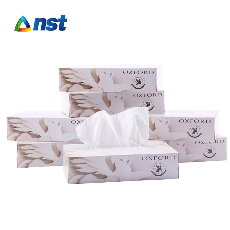 OEM best quality printed soft facial tissues 2 ply  box facial tissue paper