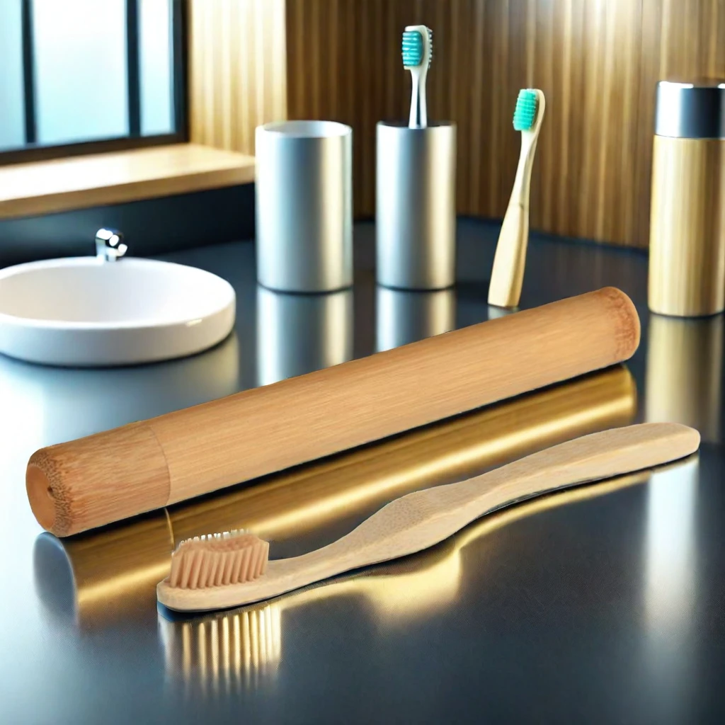 Logo Small Daily Use Plant Bristle Bamboo Firm Tooth Brush Wavy Flat Handle Toothbrush Medium Travel Case Bulk Bamboo For Adults
