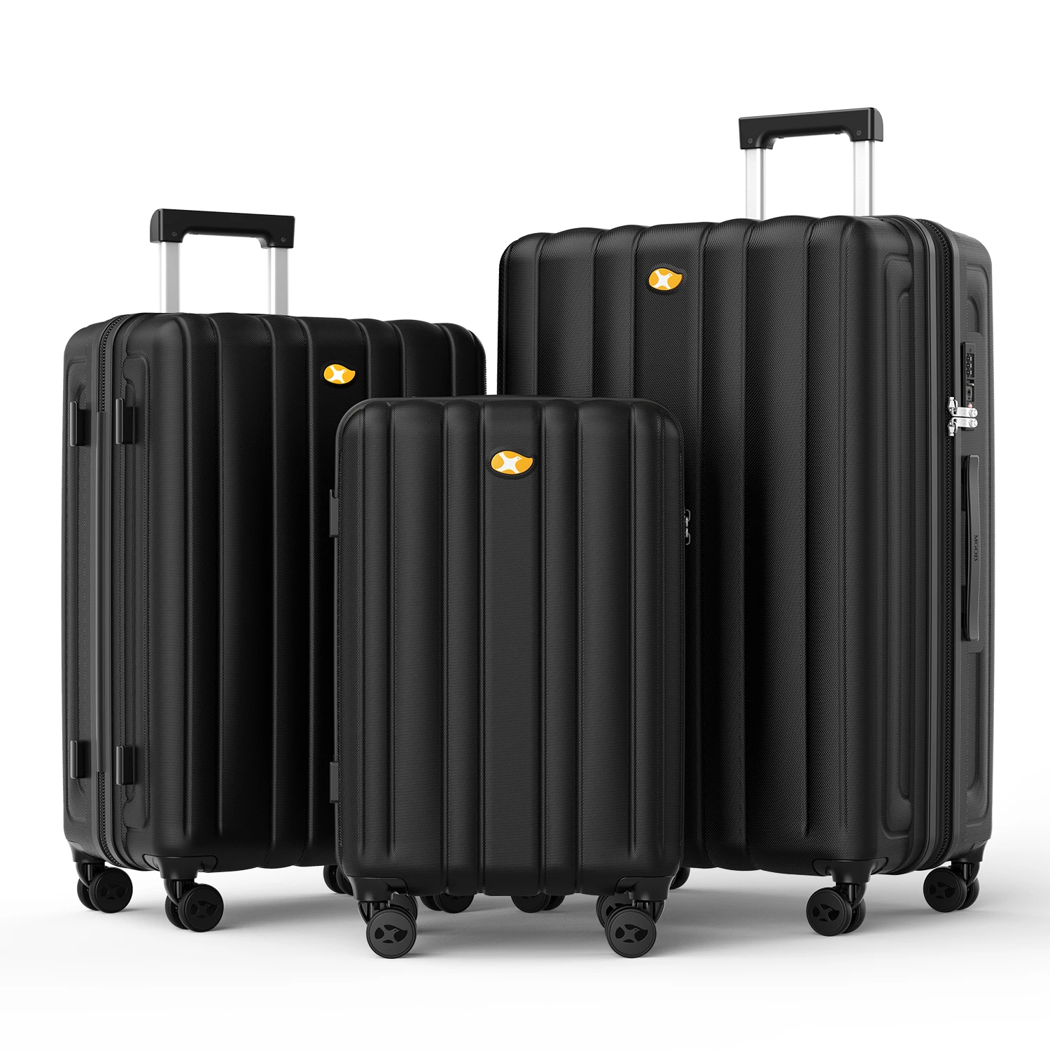 Hot Sell OEM Lightweight Checked Suitcase 3 Pieces Sets MGB Brands Luggage Fashionable Trolley Luggage Sets For Business Travel