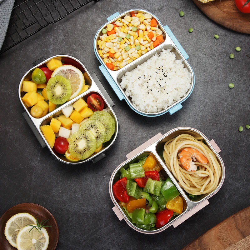 Best Selling Product Portable Food Container Storage Box Student Bento Lunch Box Stainless Steel with Compartment