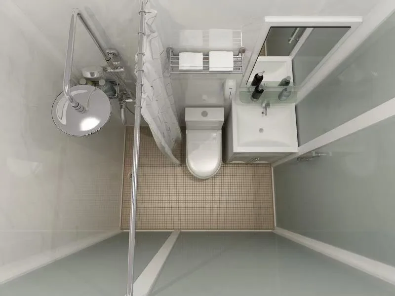 luxury fashionable prefab bathroom tiny design professional portable shower and steam toilet for the indoor