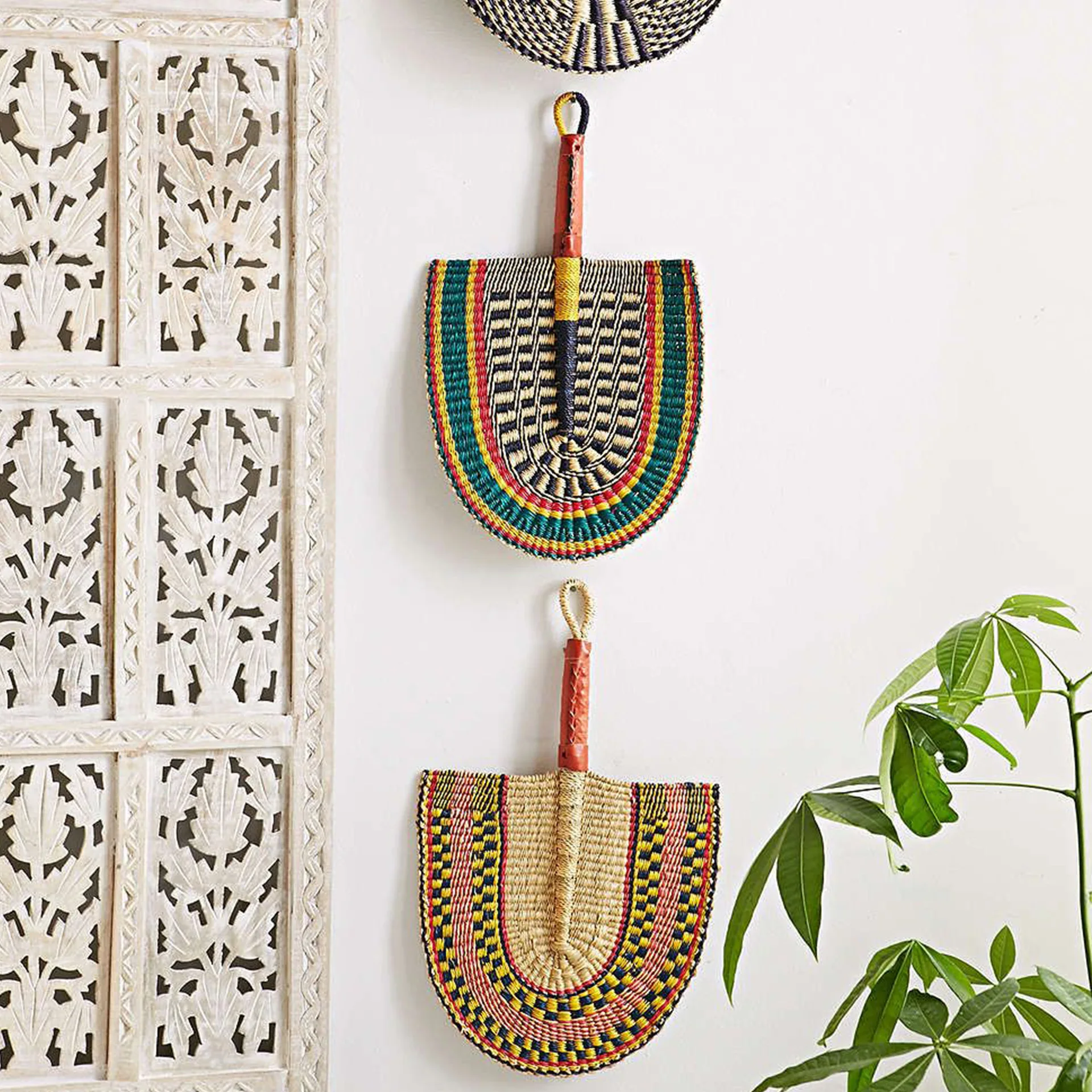 Room Space Natural Material Hand Fan Decorative Wall Hanging Wall Art Made In Viet Nam Cheap Price Decor