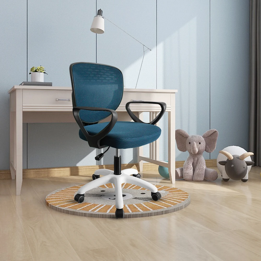 New professionally lake blue children reading drawing chair kids learning study office chairs with locking wheels