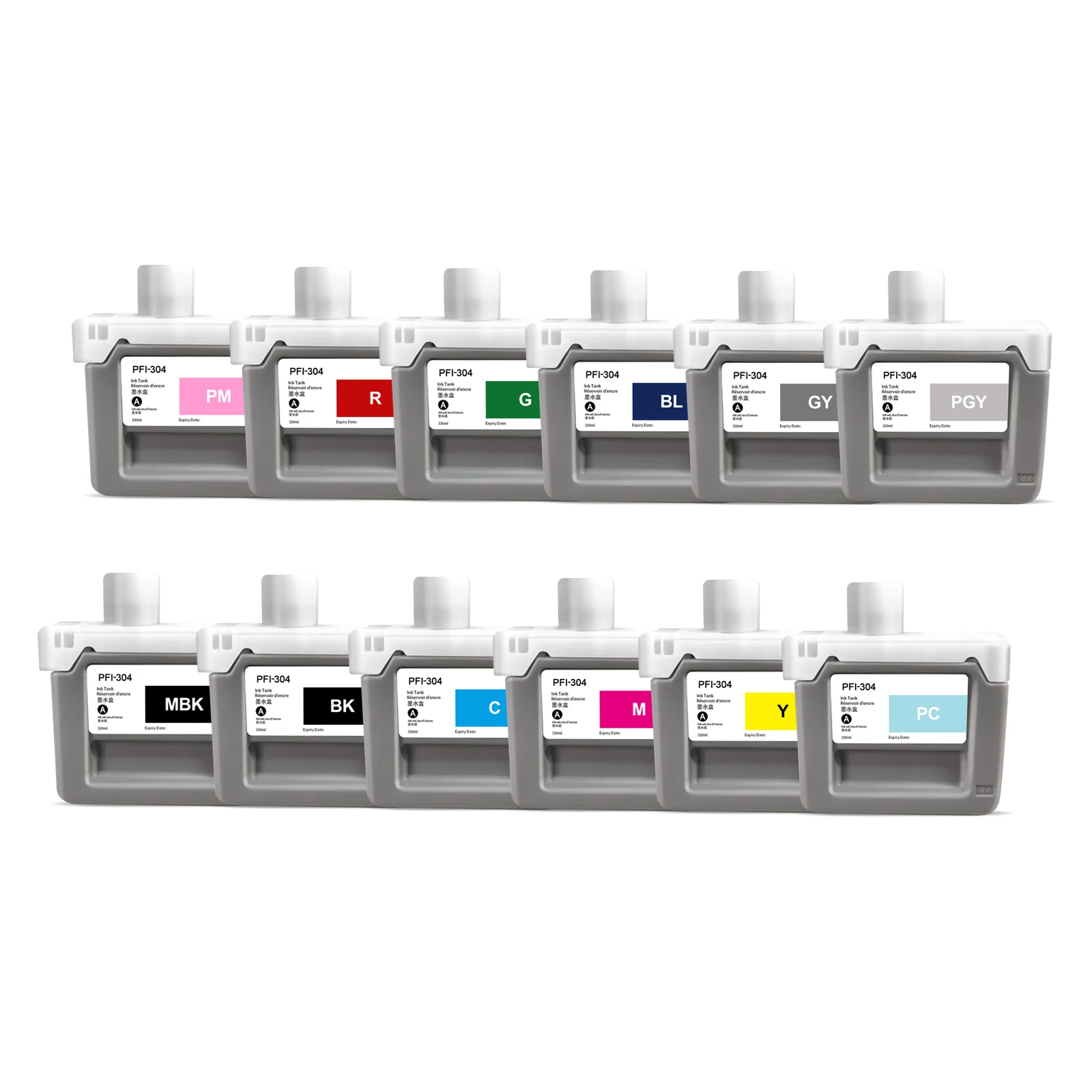 PFI 304 Compatible Ink Cartridge Full With Pigment Ink For Can iPF W8300 Wide Format Plotter 330ML