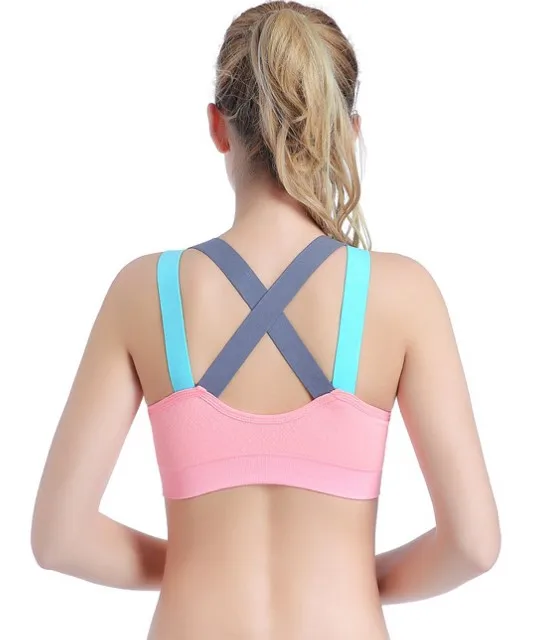 
Lovely Push Up Sports Bra XL For Women Cross Straps Wireless Padded Comfy Gym Bra Yoga Underwear Active Wear Workout Fitness Top 