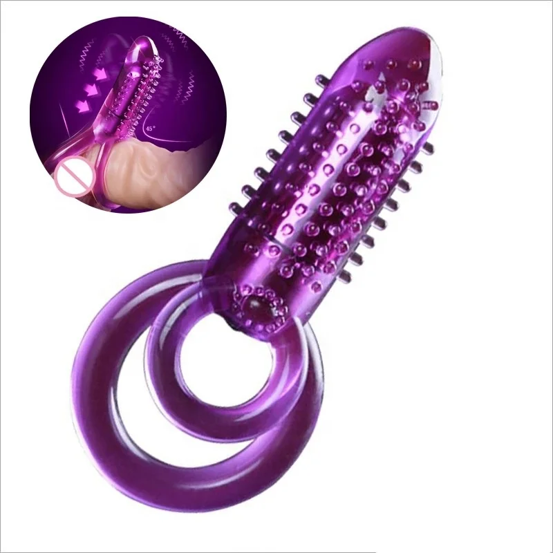 Wholesale cock ring vibrator delayed ejaculation clitoral stimulator sex toy male penis vibrator