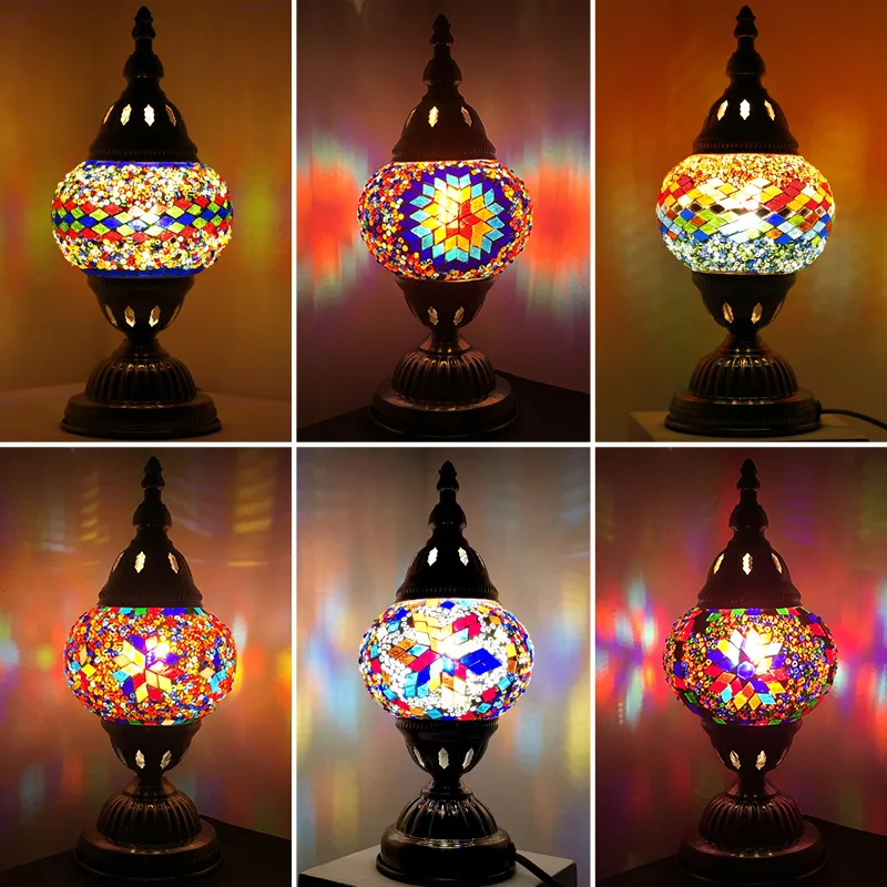 New Arrival Modern DIY Turkish Mosaic Glass Art LED Table Lamp Creative Handmade Gifts Kit Home Decoration Parent-Child
