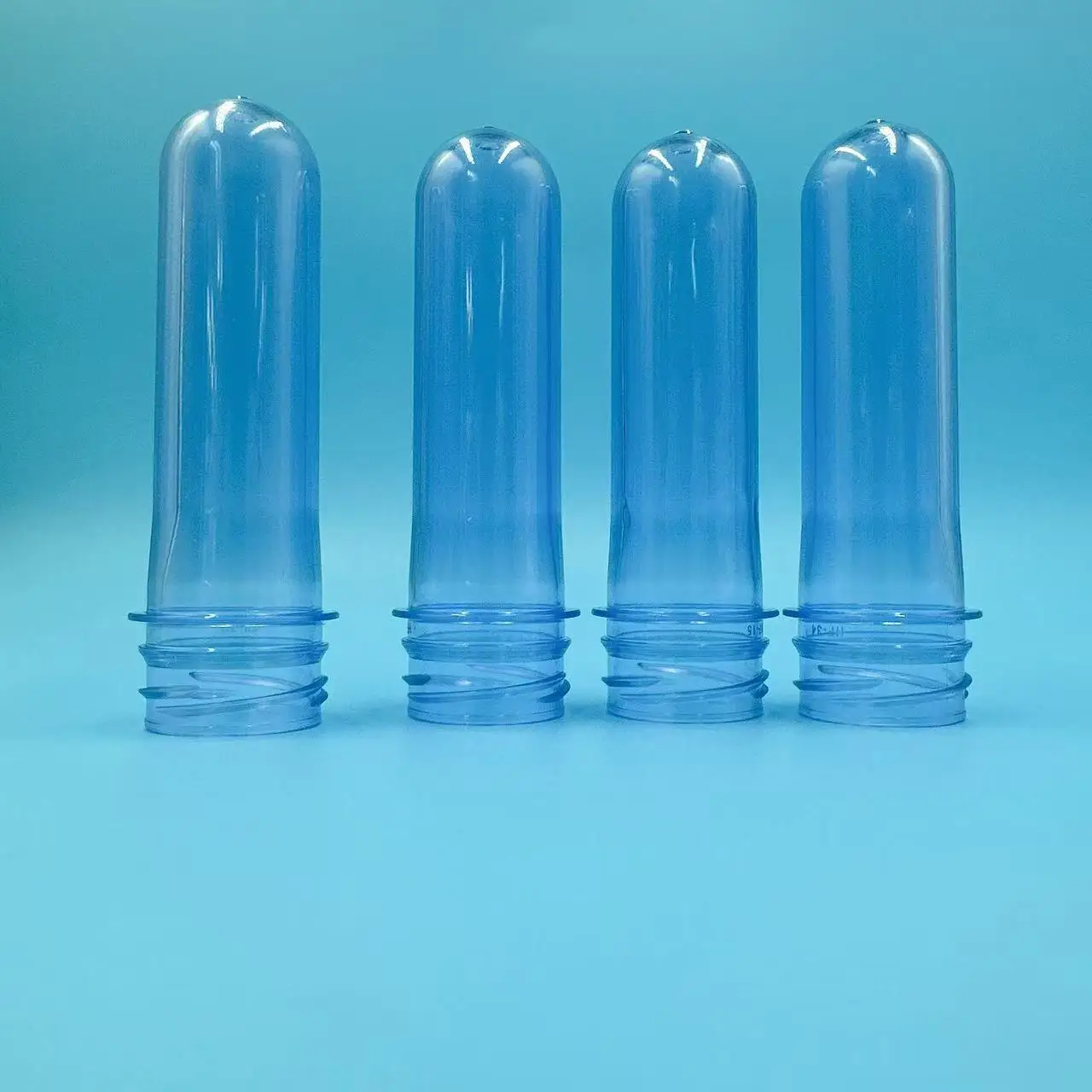 Plastic pet preform price in taizhou skyblue color pet preform 30 size for mineral water bottle