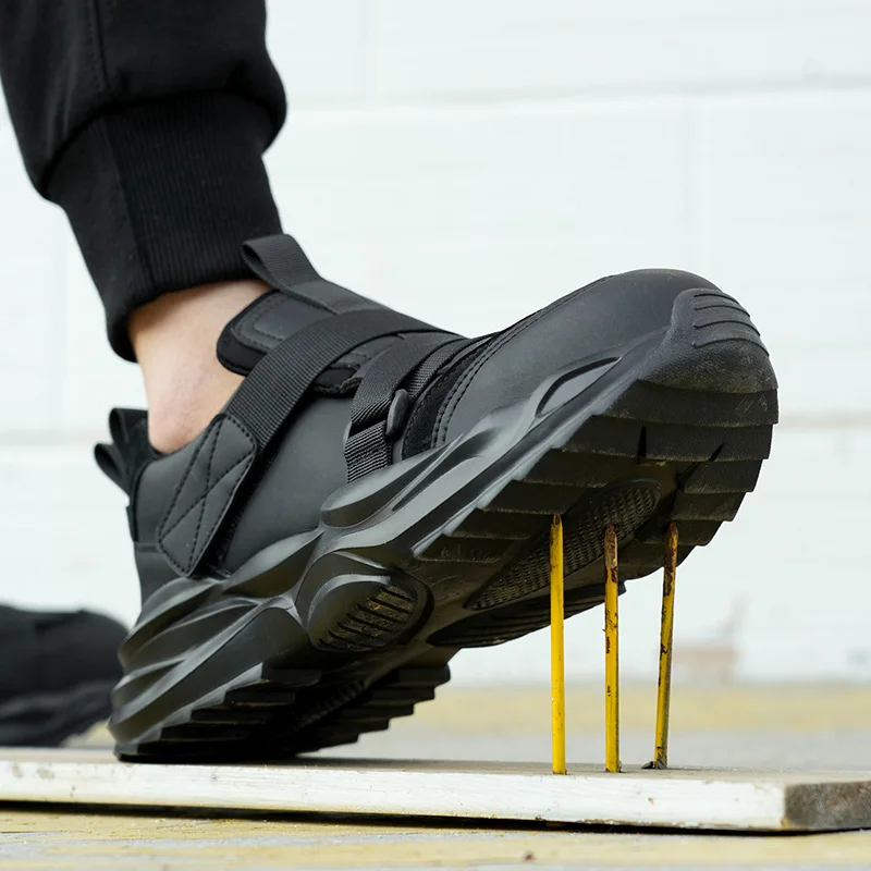 MANWEI New waterproof microfiber leather Steel Toe safety shoes for construction worker,light Black Microfiber Safety Shoes