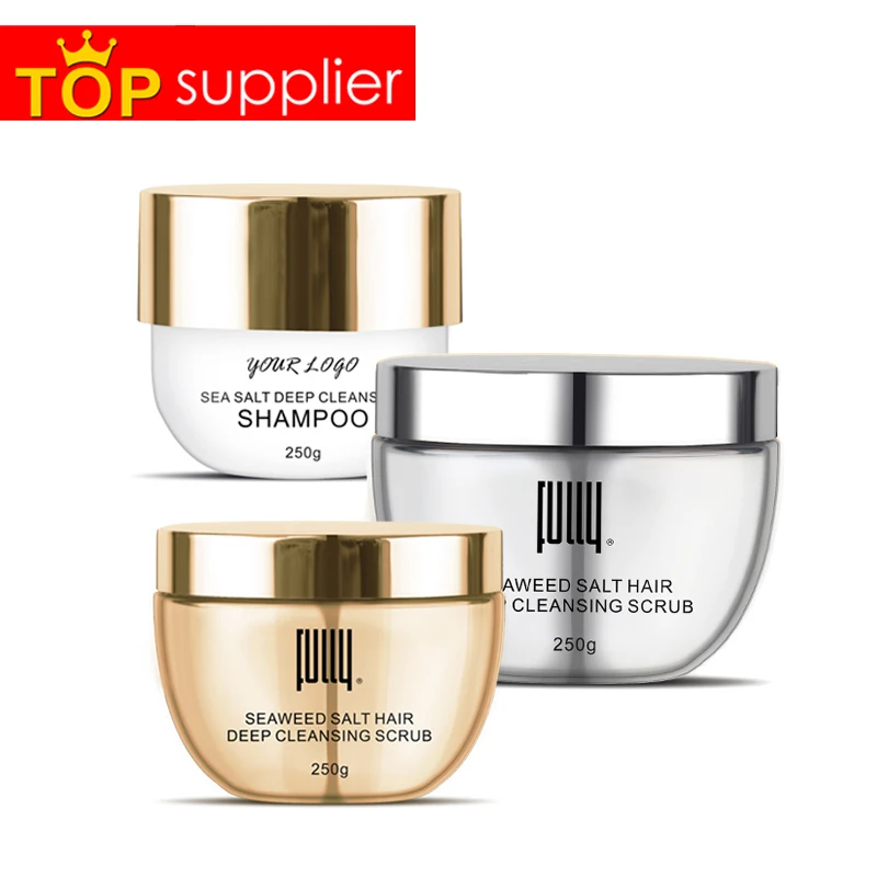 Customization Home use Premium Unisex Deep Cleansing Seaweed Salt Hair Shampoo