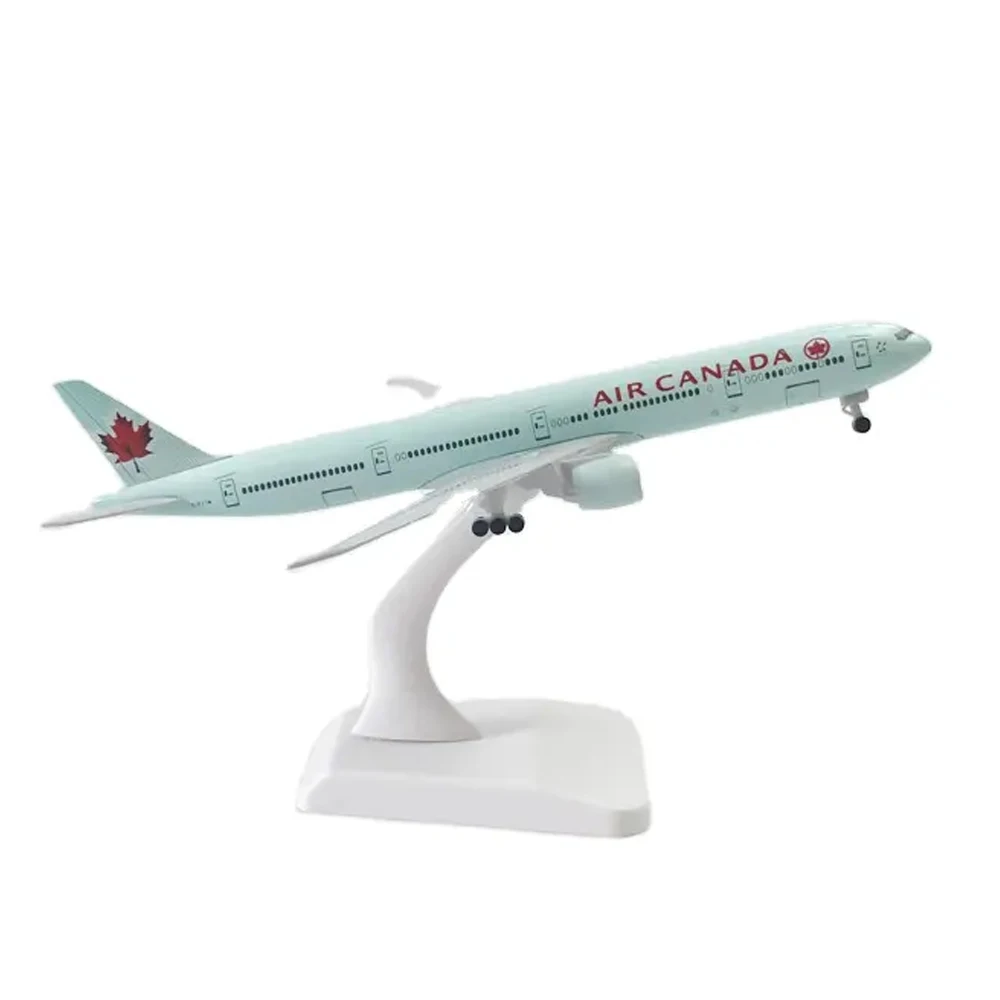20CM 1:200 Boeing B777 Model Air Canada Airplane Base Landing Gear Alloy Aircraft Plane Display Toy Airliner Gift Kid Collection