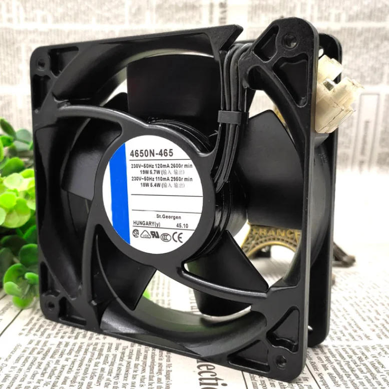 Электронные компоненты 4650N-465 12038 0.12A 230V 19W/18W 12CM вентилятор рассеивания тепла осевой